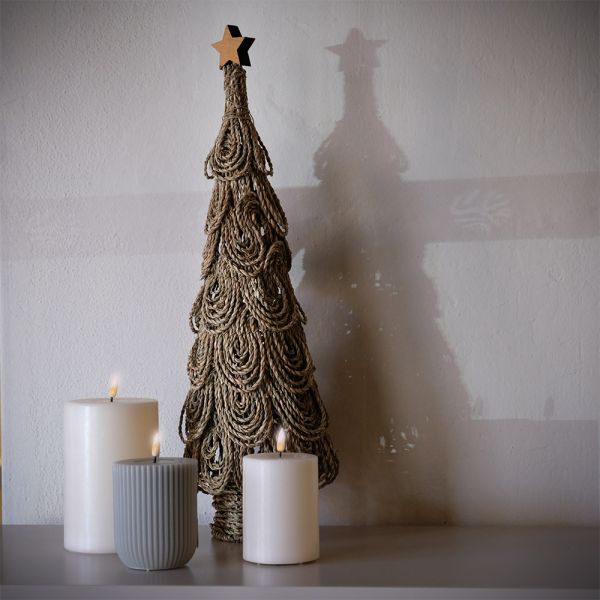 Abol decorativo navidad cuerda marrón 15x5x55