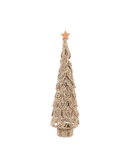 Abol decorativo navidad cuerda marrón 15x5x55