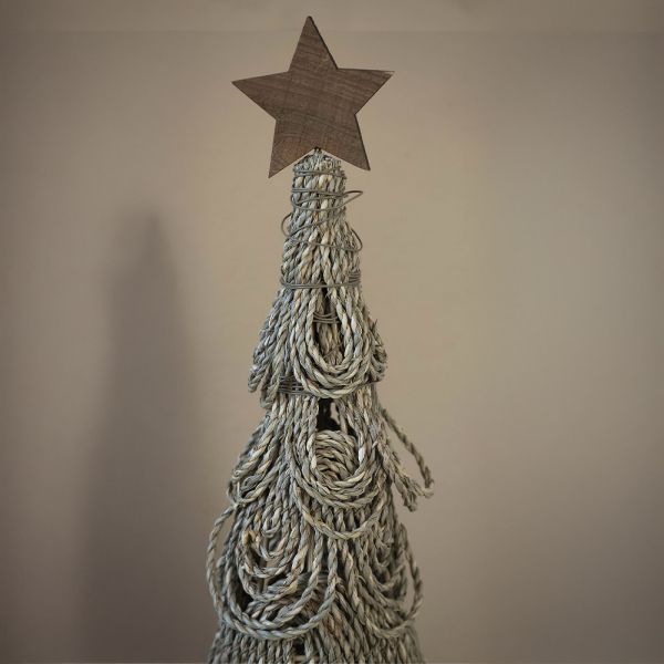 Abol decorativo navidad cuerda marrón 15x5x55