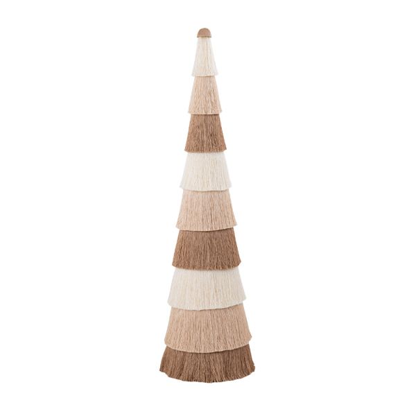 ESTATUA ARBOL DECORATIVO BORLA POLIESTER CREMA 22.5X22.5X96