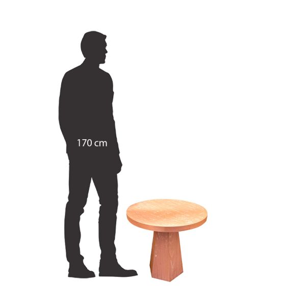 MESITA AUXILIAR VELADOR ROBLE NATURAL ACAB:TIZA 50X50X48