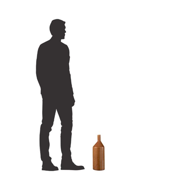 JARRON ALTO CERAMICA MARRON S 14X14X42