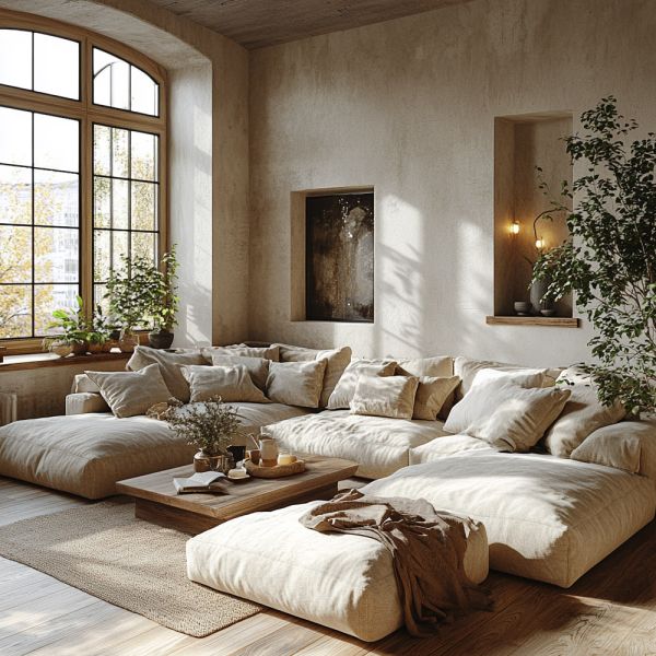 PLAID BORLAS TEJIDO ALGODON BEIGE OSCURO 130X180X1