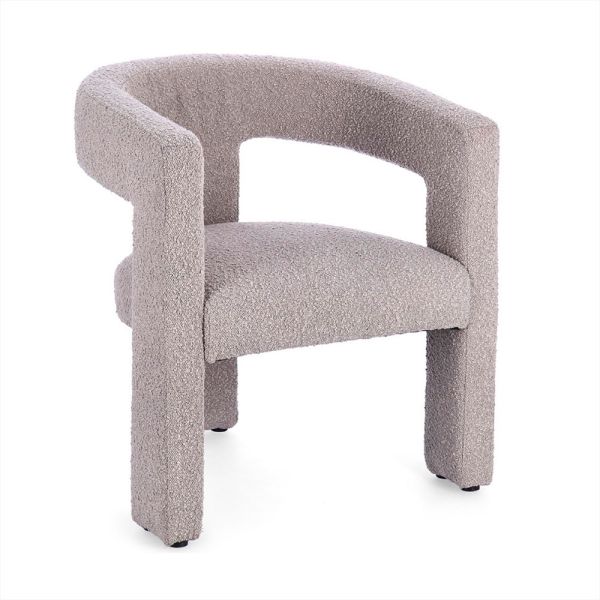 Sillón Tejido Rizado Gris Perla - Tapidecor