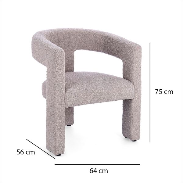 Sillón Tejido Rizado Gris Perla - Tapidecor