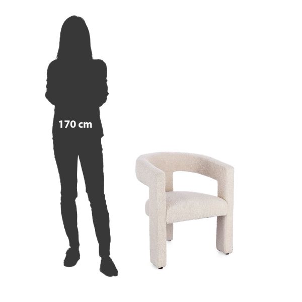 Sillón Tejido Rizado Blanco - Tapidecor