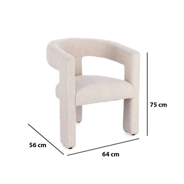 SILLON TEJIDO RIZADO C. HIELO 64X56X75