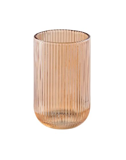 VASO MARRON CRISTAL 8X8X12,70CM