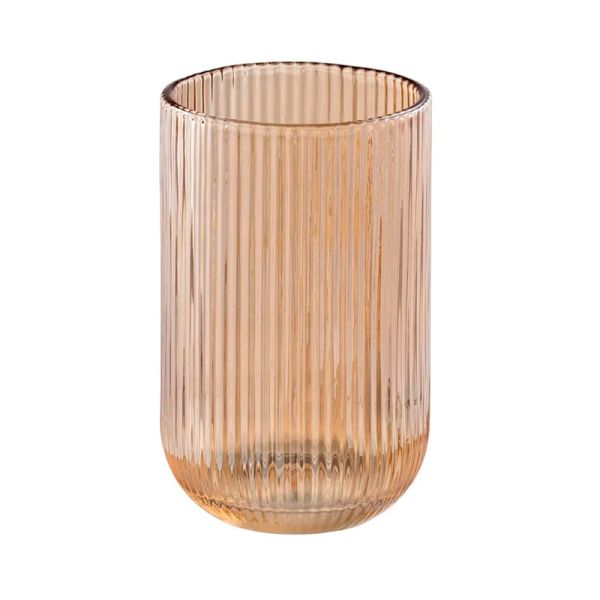 VASO MARRON CRISTAL 8X8X12,70CM