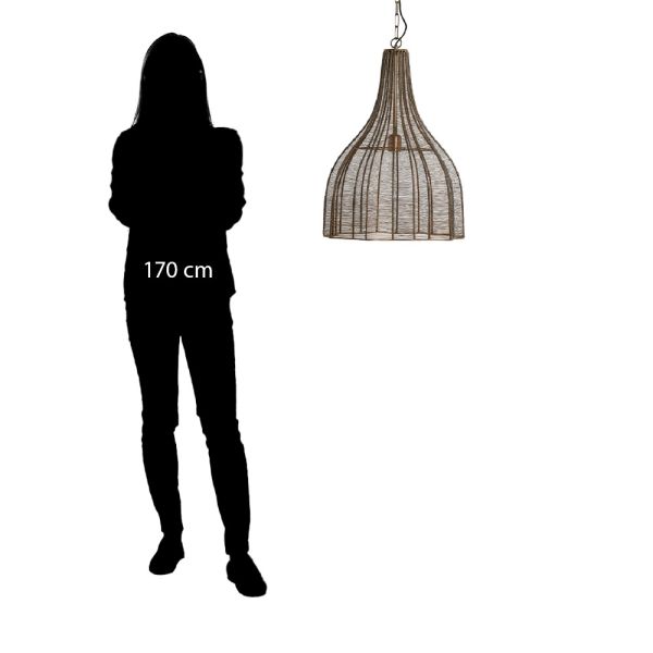 LAMPARA TECHO BRONCE METAL TARTU 45X45X61