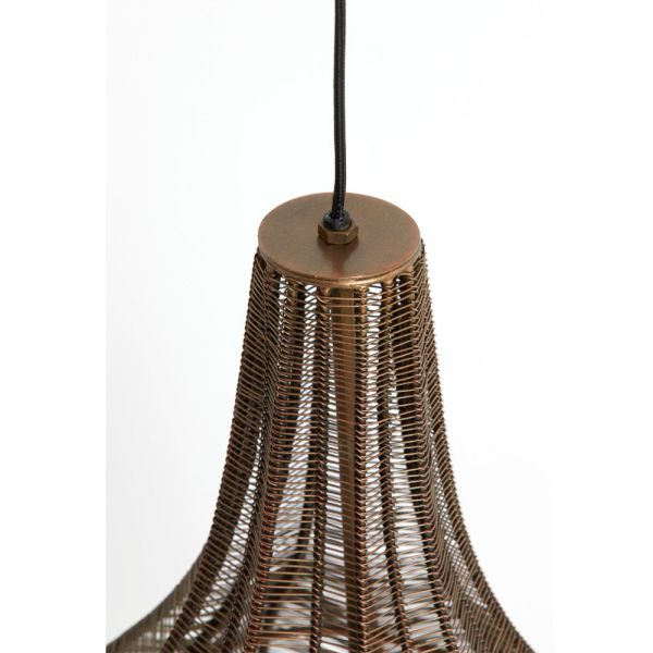 LAMPARA TECHO BRONCE METAL TARTU 45X45X61