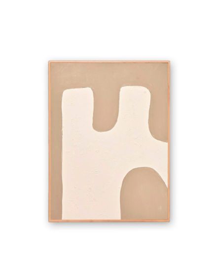 CUADRO ALGODON SIN MARCO 100X80 CASTLE BEIGE