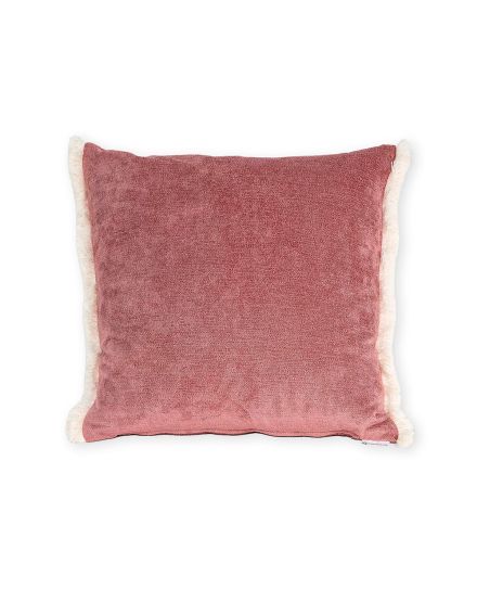 Cojín cuadrado cama sofá liso rosa amoratado relleno...