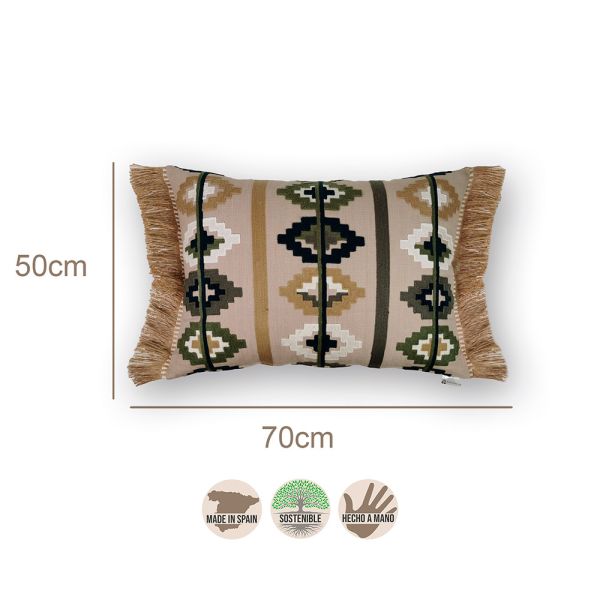 Cojín artesanal con relleno premium para cama y sofá en alta decoración elegante