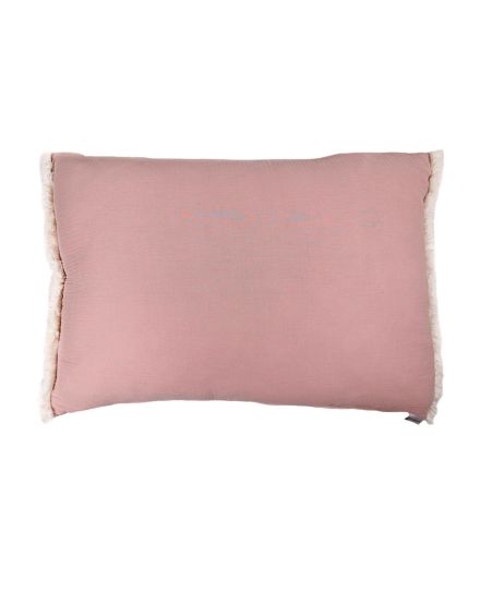 Cojín rectangular sofa cama liso bámbula rosa relleno...