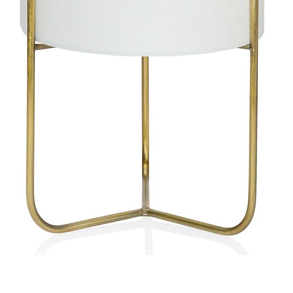 Lámpara de mesa latón dorado blanco | Tapidecor