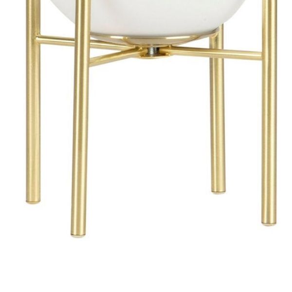 Lámpara de mesa cristal blanco 25x18 cm