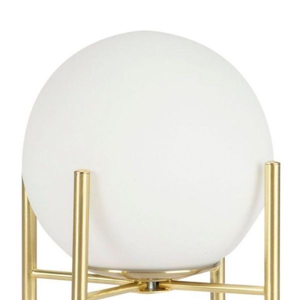 Lámpara de mesa cristal blanco 25x18 cm