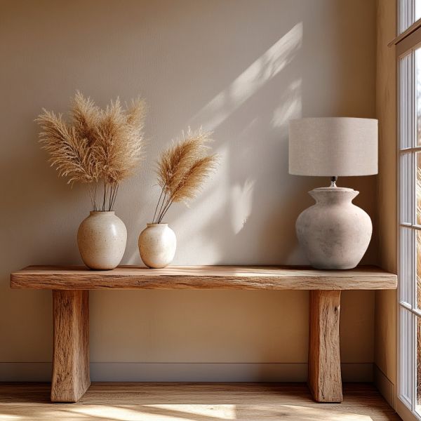 Lámpara de mesa piedra gris claro | Tapidecor