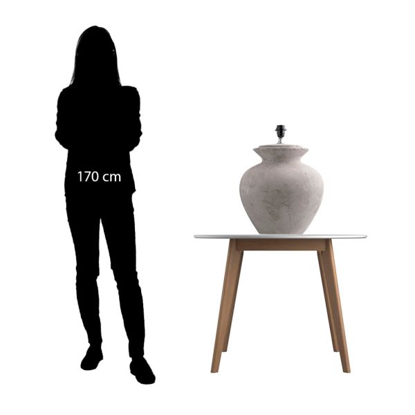 Lámpara de mesa piedra gris claro | Tapidecor