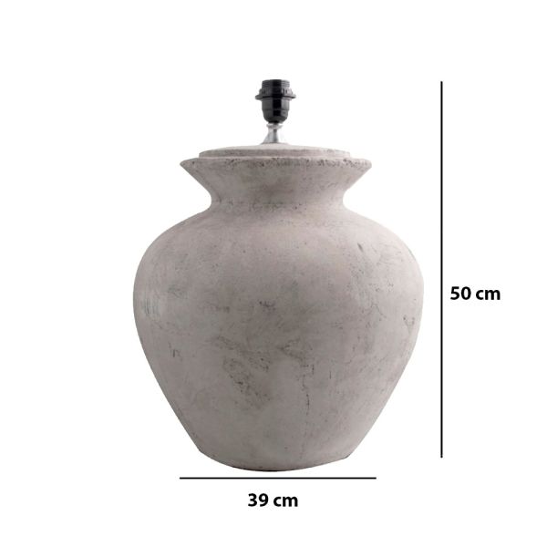 Lámpara de mesa piedra gris claro | Tapidecor