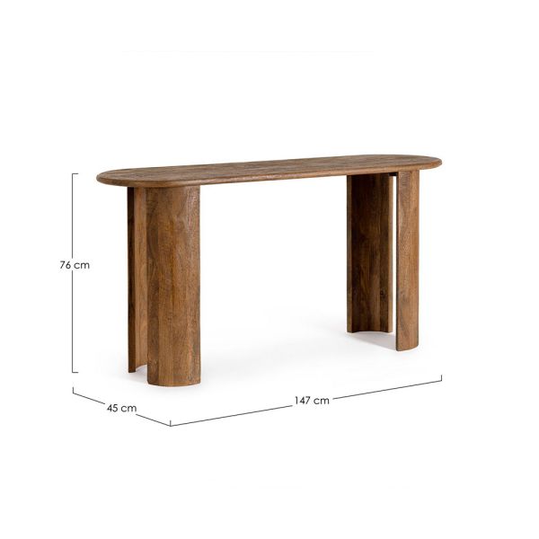 Consola de madera de mango marrón – Tapidecor