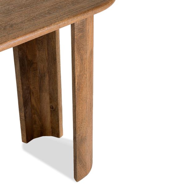 CONSOLA MADERA DE MANGO OVALADA 147X45X76