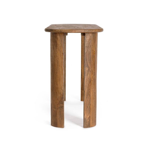 CONSOLA MADERA DE MANGO OVALADA 147X45X76