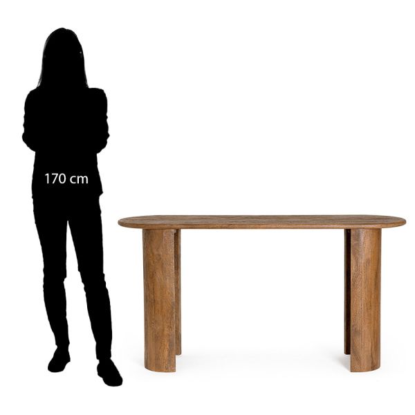 Consola de madera de mango marrón – Tapidecor