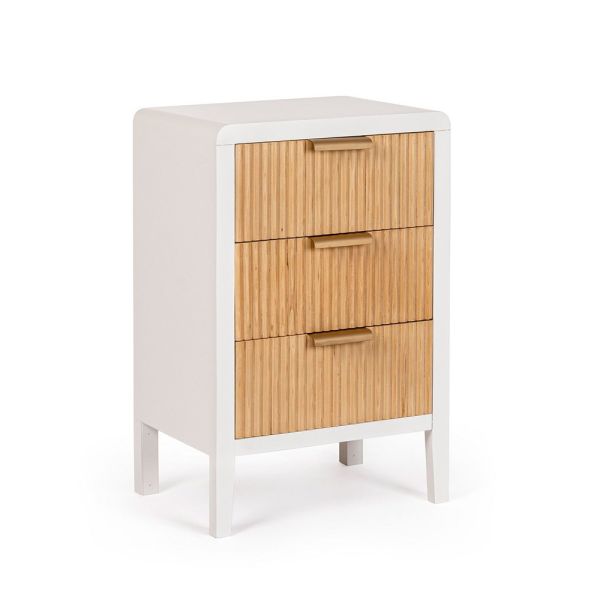 Mesita de noche de madera blanca – Frescura y elegancia - Tapidecor