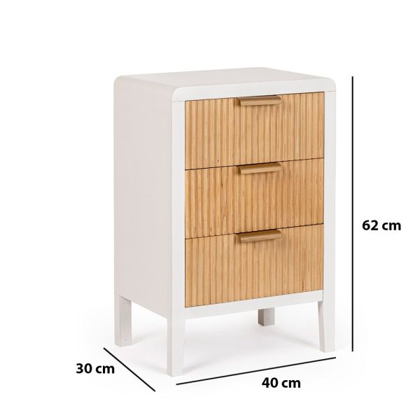 Mesita de noche de madera blanca – Frescura y elegancia - Tapidecor