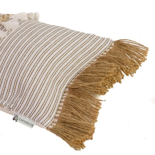 Cojín artesanal con relleno premium para cama y sofá en alta decoración elegante