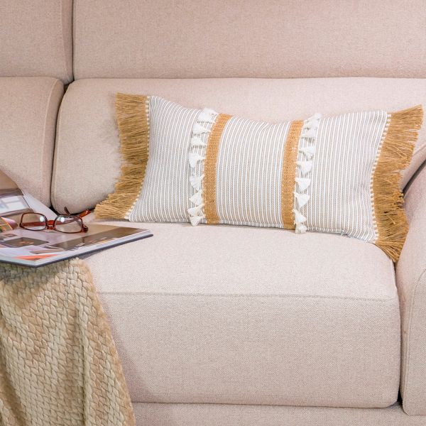 Cojín artesanal con relleno premium para cama y sofá en alta decoración elegante