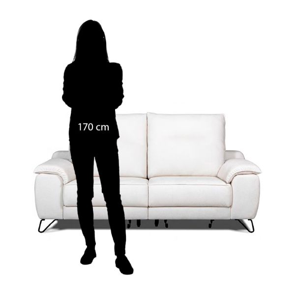 Sofá multifunción con patas negras y color blanco | Tapidecor