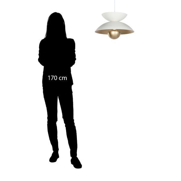 Lámpara de techo metal blanco-oro | Tapidecor