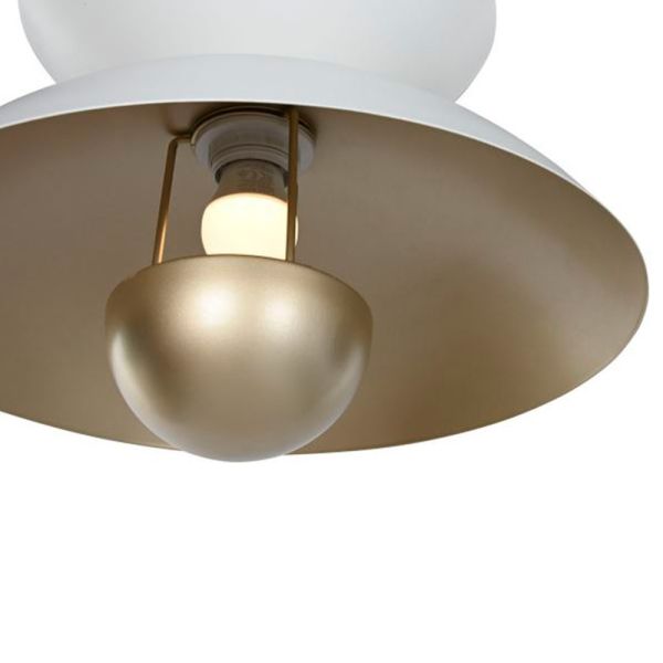 Lámpara de techo metal blanco-oro | Tapidecor