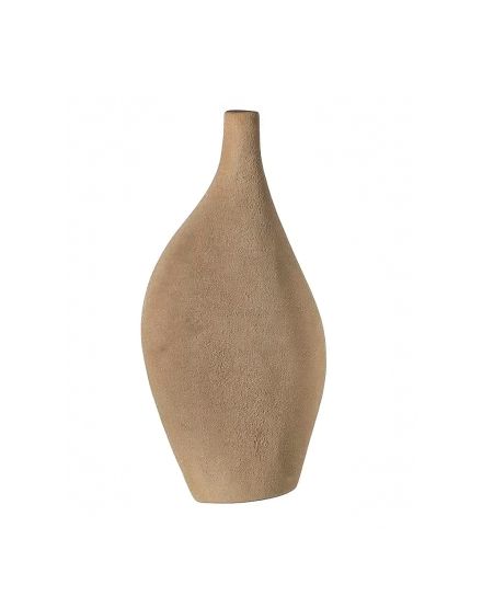 Jarrón decorativo cerámica, beige 50x24 cm