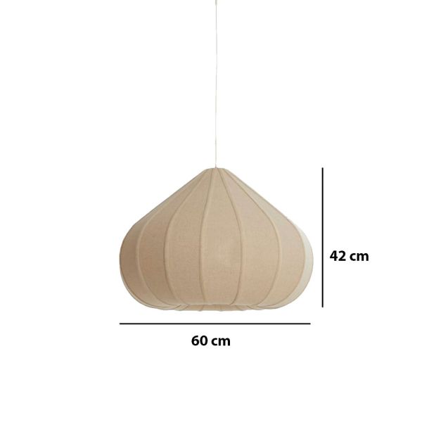 Lámpara techo lino tono natural | Tapidecor