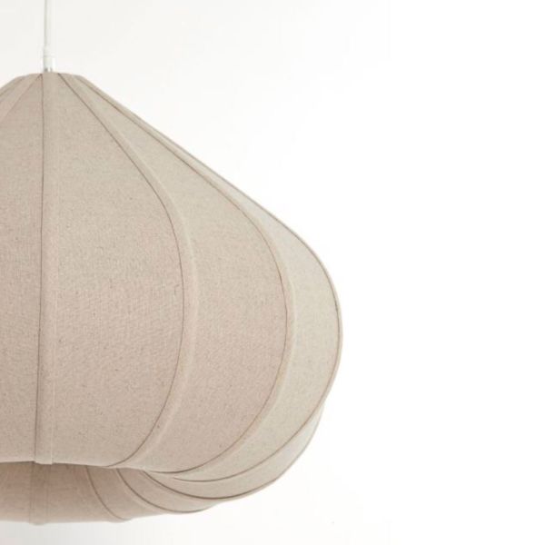 Lámpara techo lino tono natural | Tapidecor