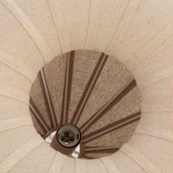 Lámpara techo lino tono natural | Tapidecor