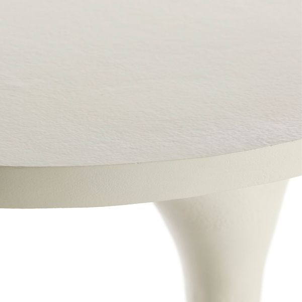 Mesa auxiliar metal mate, crema 61x40x33 cm