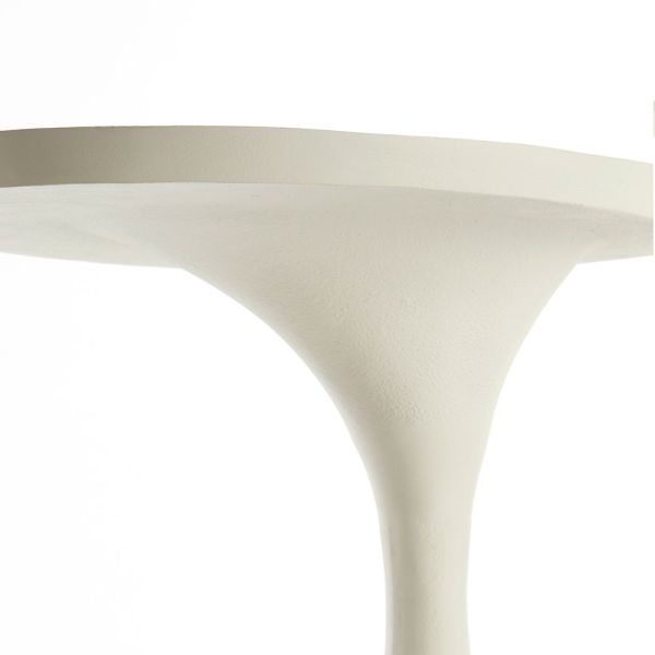 Mesa auxiliar metal mate, crema 61x40x33 cm