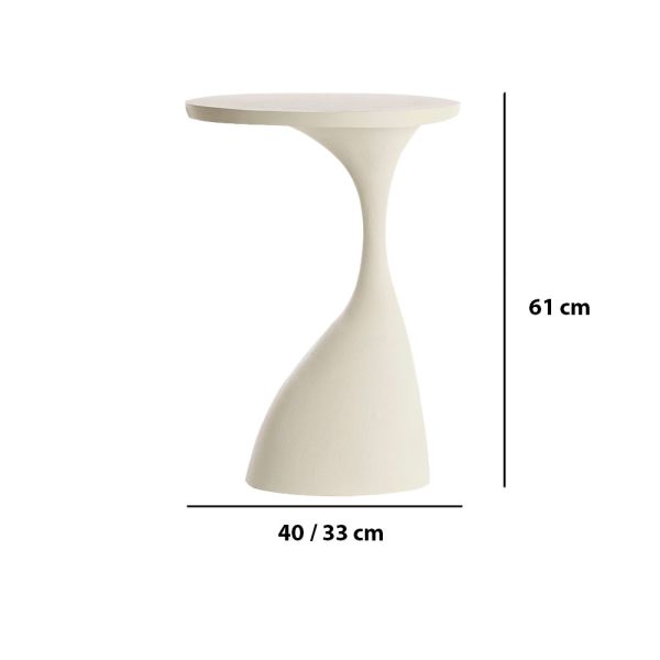 Mesa auxiliar metal blanco mate | Tapidecor