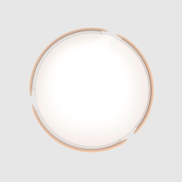 PLAFON RED. LED BLANCO -MADERA 20W 2400LM 3000K 37X37X7,5 CM