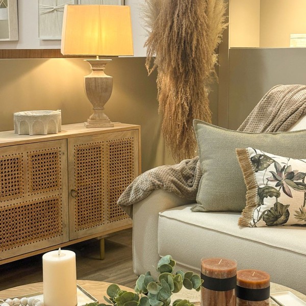 PIE LAMPARA S/MESA COPONA RECT MAD RUST NATURAL 16X13X47.5CM