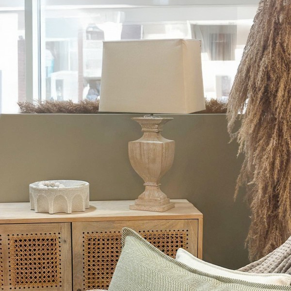 PIE LAMPARA S/MESA COPONA RECT MAD RUST NATURAL 16X13X47.5CM