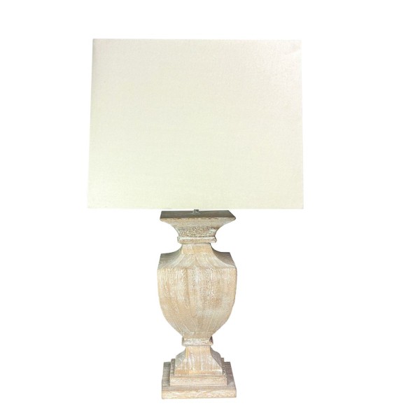 PIE LAMPARA S/MESA COPONA RECT MAD RUST NATURAL 16X13X47.5CM