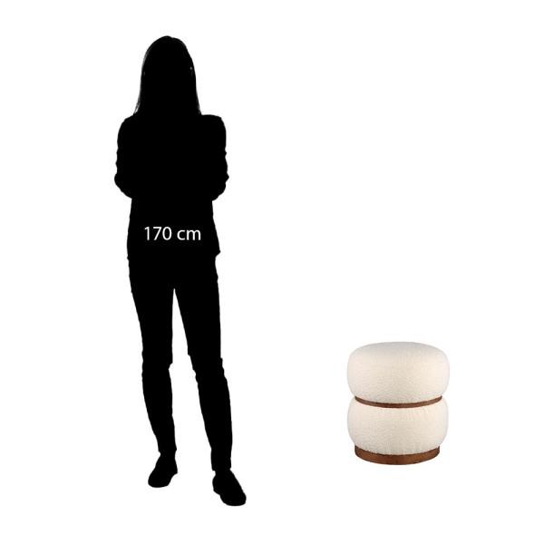 Base in legno rotonda pouff | Tapidecor