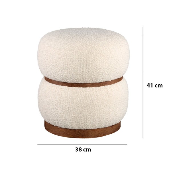 Base in legno rotonda pouff | Tapidecor