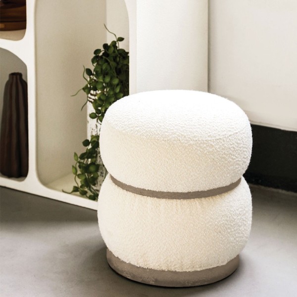 Base in legno rotonda pouff | Tapidecor